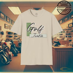 Golfjunkie-T-shirt – grappig T-shirt voor golfers, weekendspelers en countryclubverslaafden