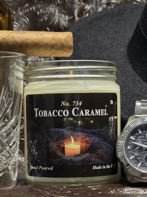 candle tobacco patchouli Tobacco Caramel Candle: Oak, Patchouli, and Orange Scent