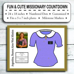 LARGE Missionary Countdown Poster, LDS Mission Countdown, Latter Day Saint Mission, Sister Missionary, 18 x 24 inch, Daily Mission Countdown
