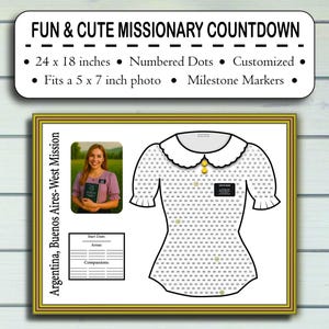 LARGE Missionary Countdown Poster, LDS Mission Countdown, Latter Day Saint Mission, Sister Missionary, 18 x 24 inch, Daily Mission Countdown