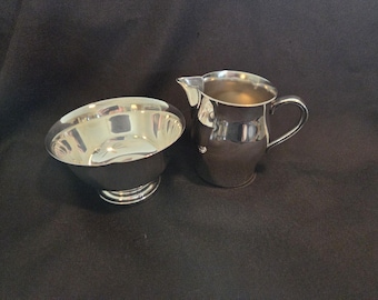 1950s Reed & Barton Silver Plate Cream Pitcher Sugar Bowl Set – Paul Revere Replica