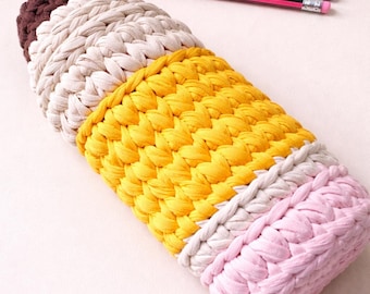 Crochet Pencil Case Pattern PDF, Teacher Gift Idea, Quick 1 Hour Crochet Project, Easy Beginner Crochet Pattern, Back to School Gift