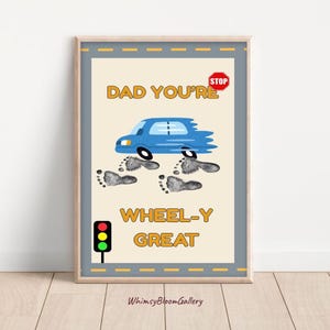 Pôster de artesanato "Papai, você é um ótimo boneco", decoração de piada para o novo papai, presente para filha no dia dos pais, arte de parede engraçada para presente de bebê, impressão de pai e filho
