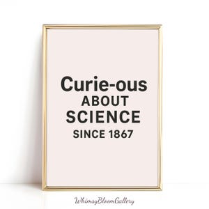Marie Curie Scientific Poster About Science Women in Stem, Women in Science Table of Elements Print Organic Chemistry Gift for Science Nerds