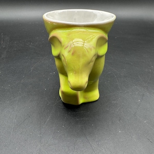 Caneca Frankoma Democrat Mule de 1981 – Verde Pradaria – Caneca de Cerâmica Colecionável Política