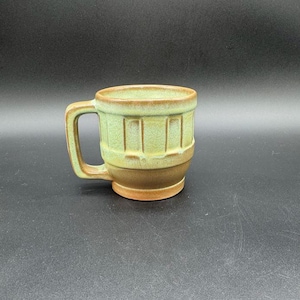 Tazza vintage Frankoma Vioform – Smalto verde prateria, prodotta negli Stati Uniti – set da 2