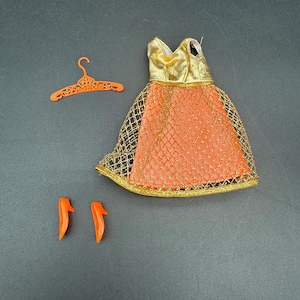 Vintage 1965 Francie Barbie Outfit – Evening Gala #1222 – Complete with Shoes & Hanger