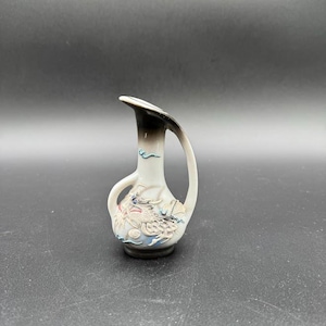 Vintage Enesco Japan Dragon Vase – Small Japanese Relief Pitcher with Gold Trim & Raised Dragon Design