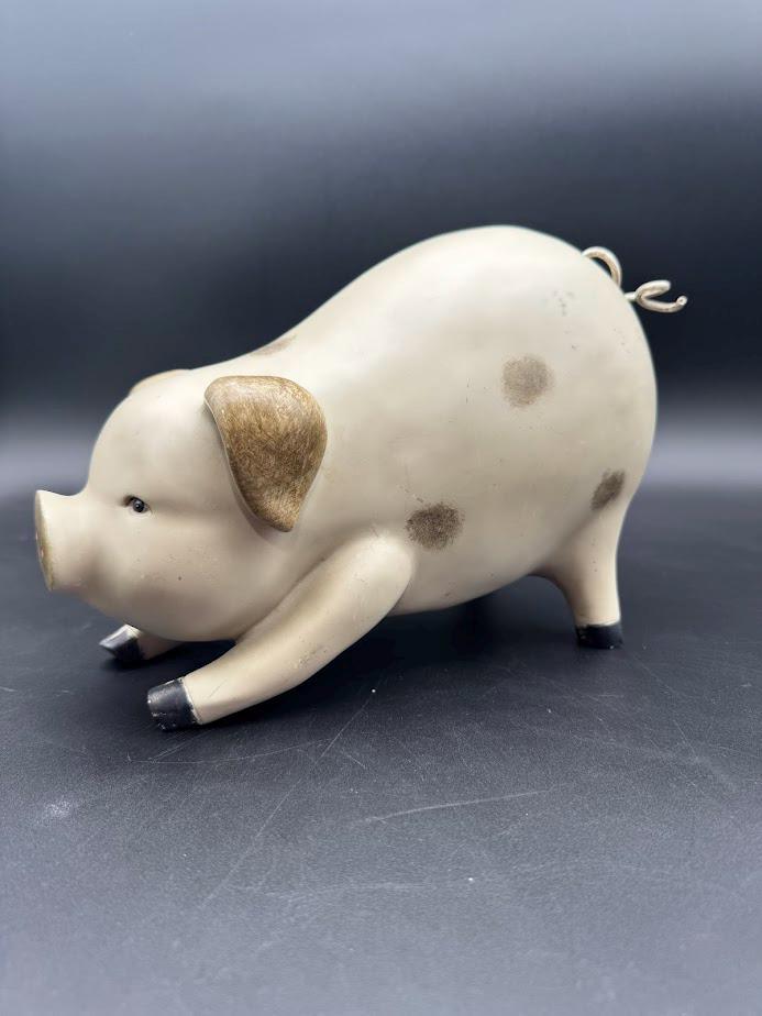ヴィンテージ陶器製豚の置物 – 手描きの農家風装飾、1980年代 - Etsy 日本