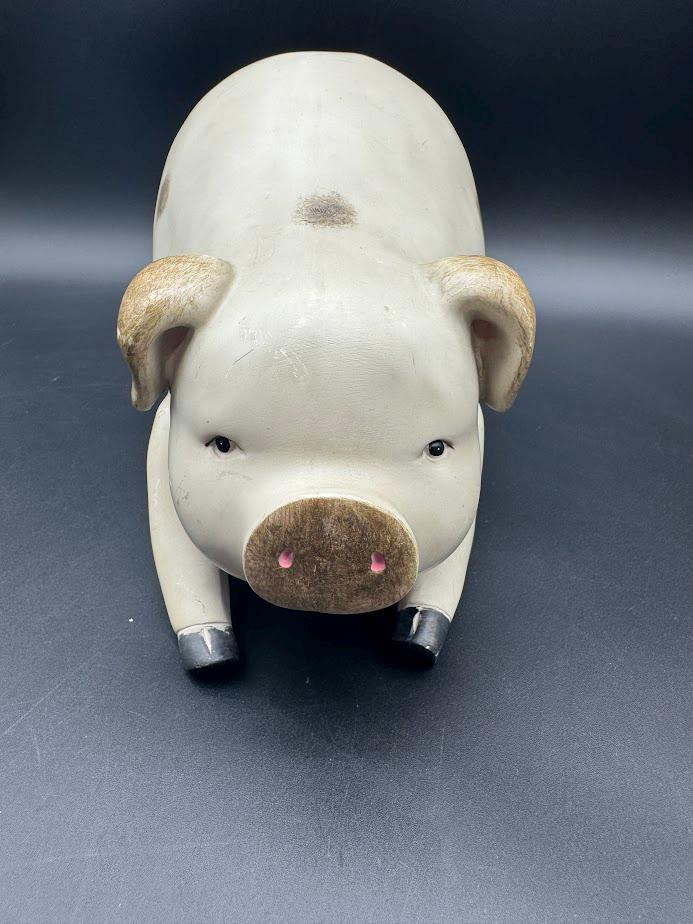 ヴィンテージ陶器製豚の置物 – 手描きの農家風装飾、1980年代 - Etsy 日本