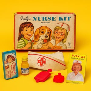 Vintage 1958 Dolly's Nurse Kit – Mid-century Hasbro Pretend Play