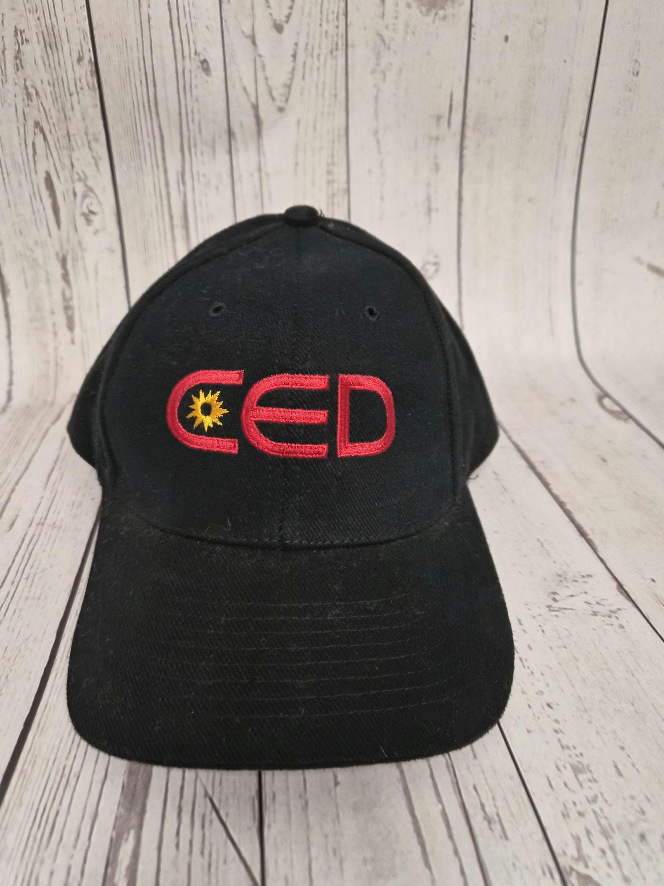 90s COTTON BASEBALL CAP USA製 ブラック キャップ Vintage Black CED Baseball Cap – 1990s Nissun Retro Workwear Hat