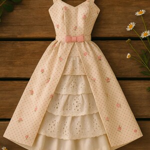 barbie garden party dress Vintage 80's Garden PARTY Romance Barbie Doll Mattel Dress & SKIRT