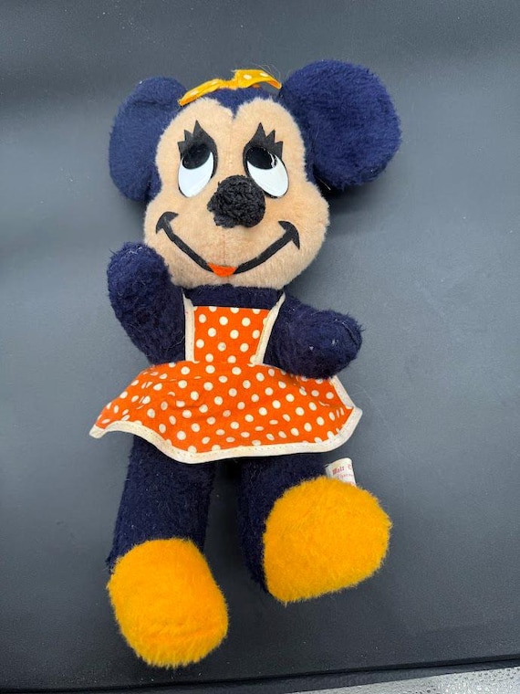 Vintage Walt Disney Minnie Mouse Plush Doll  California Stuffed Toys Polka  Dot Dress Disney Decor - Etsy