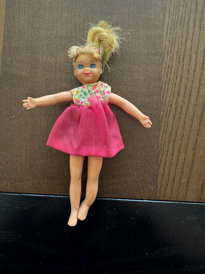 Poupée Mannequin Vintage Mattel TUTTI – 1965 – Fabriquée à Hong Kong – Collection