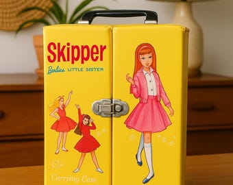 貴重★ビンテージ 1964年製 バービー人形マテル スイス製手巻き腕時計 希少なヴィンテージ1963年製マテル製バービー人形の赤いトランクケース