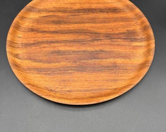 Bandeja sueca vintage de melamina de mediados de siglo – Plato ovalado con imitación madera – Fabricado en Suecia