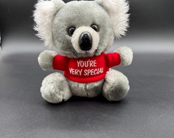 Vintage Russ Berrie Koala Plush – “you're Very Special” Red Shirt