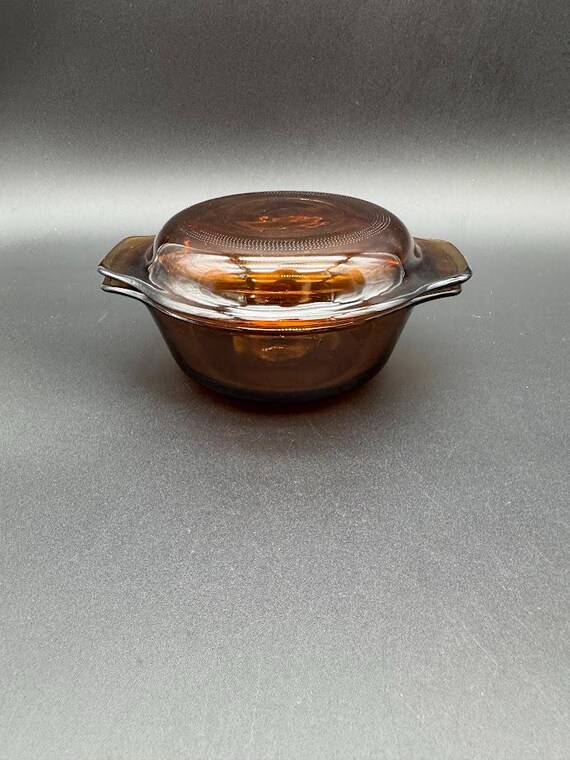 Visions 1.5 Quart Amber Glass Lid Cover