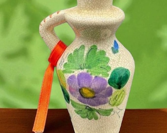 装飾用陶器の水差し、手彫りの花瓶、ファザーノ・グロッタリエ陶器