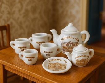 Vintage Hannibal MO Miniature Tea Set – Japan Souvenir Porcelain