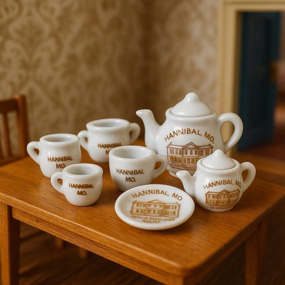 Vintage Hannibal MO Miniature Tea Set – Japan Souvenir Porcelain