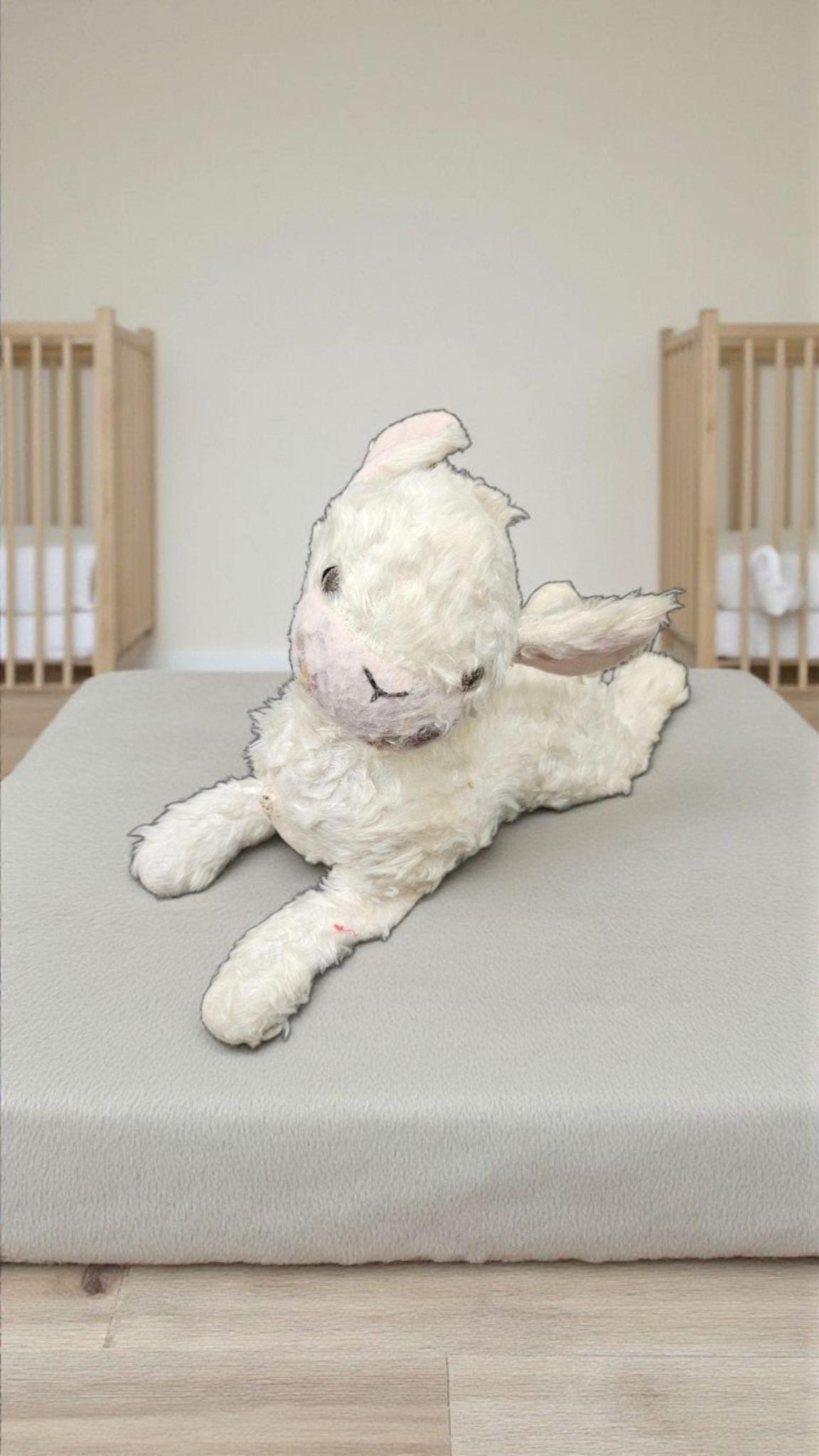 【Daisy さま】antique sheep ❀ イースターの羊さん Vintage Daisy Mccall Plush Lamb With Zipper Storage – 1950s
