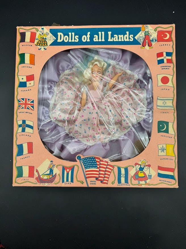 Dolls of All Lands Colonial Doll – Mid Century Travel Souvenir