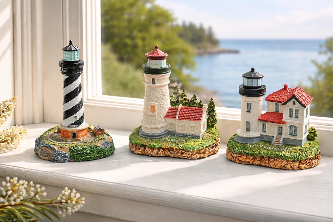 Lighthouse Mini Merch Set of 3 Harbour Lights Mini Lighthouse Figurines – This Little Light ...