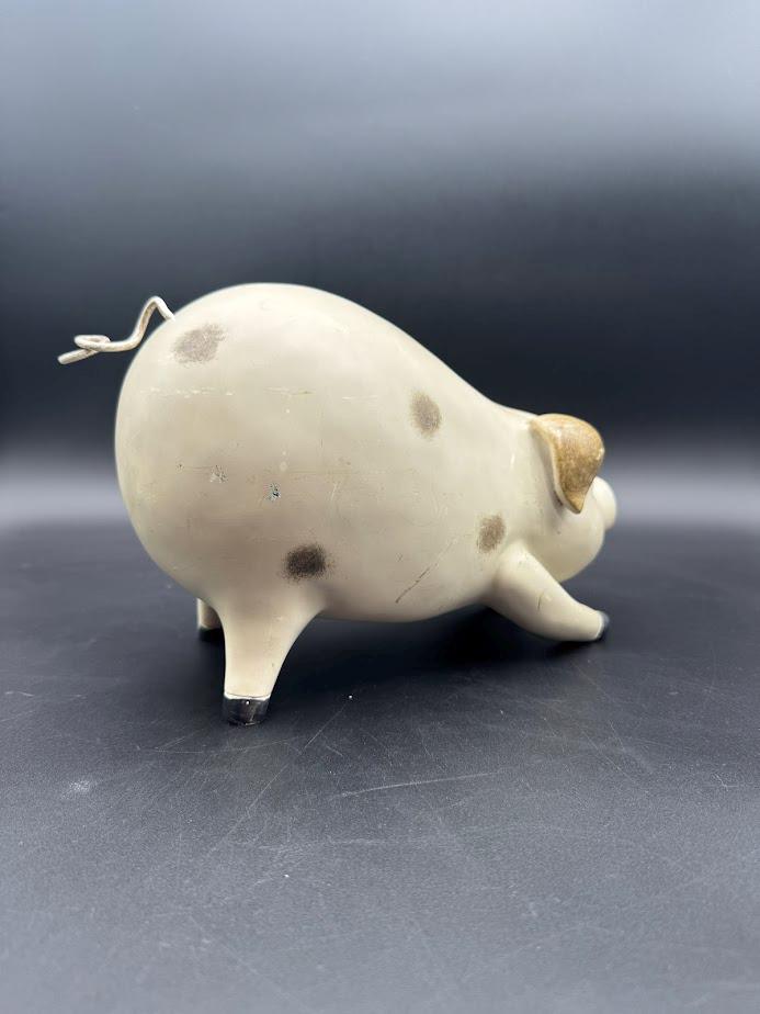 ヴィンテージ陶器製豚の置物 – 手描きの農家風装飾、1980年代 - Etsy 日本
