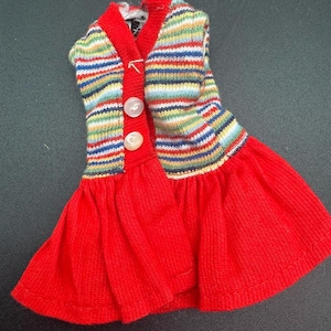 Vintage 1971 Barbie Outfit “Pos’n Pepper” #3404 – Striped Jumper Dress Accessory