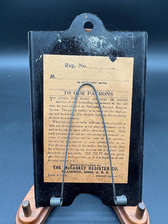 若者に人気のブランド Receipt Wall Co. Register Mccaskey Antique Holder Black – アンティーク雑貨