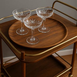 Vintage Mid-Century Swedish Melamine Tray – Faux Woodgrain Oval Serving Plate – Made in Sweden