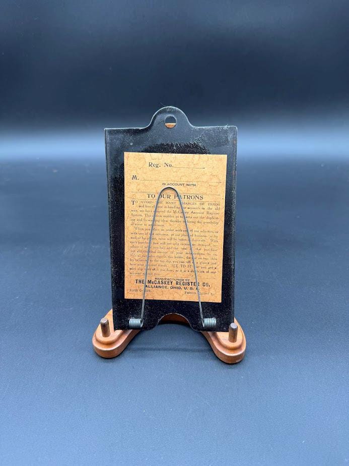 【好評にて期間延長】 Wall Co. Register Mccaskey Antique Receipt Black – Holder アンティーク雑貨