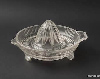 Presse-agrumes vintage en verre transparent – accessoire