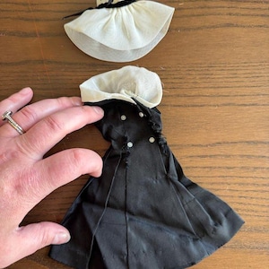 Vintage 1966 Mattel Francie “After 5” #0934 – Black Evening Dress  (Playwear Condition) & Organdy Hat (Perfect Condition)