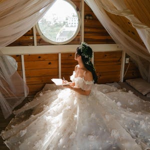 Abito da sposa floreale, abito da sposa floreale, abito da sposa romantico, abito da sposa da giardino, abito da sposa personalizzato, abito da sposa da favola, abito floreale