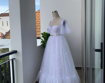 Plus Size Boho Lace Wedding Dress: Long Sleeve Bridal Gown