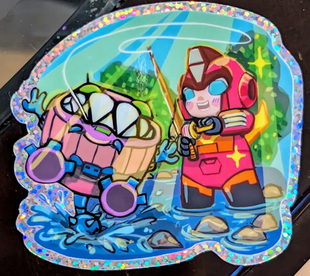 Chibi Hot Rod Fishing a Sharkticon Sticker - Etsy