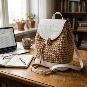 Crochet Backpack Pattern Cord Backpack PDF Digital Download Beginner Friendly Backpack Bag Pattern Handmade School Bag