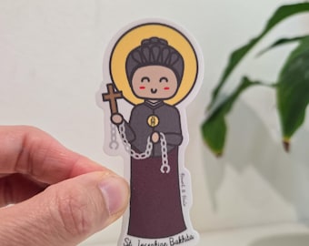 Saint Josephine Bakhita, Patron of Human Trafficking Victims, Slavery & Survivors of Abuse, Catholic Saint Sticker Gift