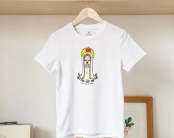 Our Lady of Fatima Kids Shirt | Catholic Youth T Shirt | Marian Kids Tee | Virgin Mary Shirt for Boys Girls | Christian Religious Gift