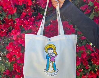 Our Lady of La Vang Medium Shoulder Tote Bag with Magnetic Snap