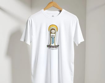 Our Lady of Lourdes Shirt | Catholic T Shirt | Marian Devotion Tee | Virgin Mary Shirt for Men Women | Christian Gift | Religious Apparel