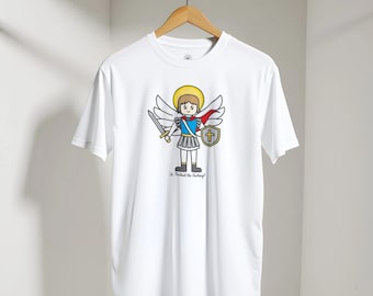St Michael the Archangel Shirt | Catholic T Shirt | Saint Michael Tee | Christian Gift for Men Women | Religious Shirt | Faith Based Apparel