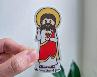 Sacred Heart of Jesus, Catholic Sticker Gift