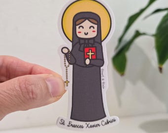 Saint Frances Xavier Cabrini, Patron of Immigrants and Hospital Administrators, Catholic Saint Sticker Gift