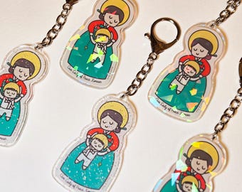 Our Lady of Peace Korean Keychain, Patroness of Peace, Blessed Virgin Mary & Baby Jesus, Catholic Gifts