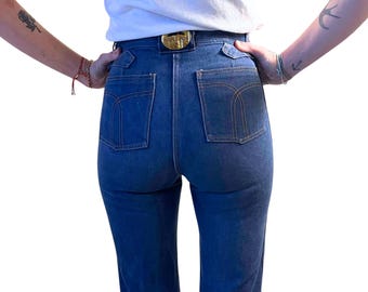 Vintage jeans 70s denim flare high waist Napoleon