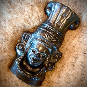 Vtg Barro Negro Oaxaca Mexican Folk Art Mask